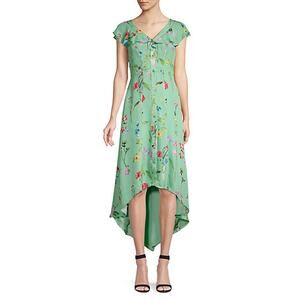 PARKER Raven Turquoise Floral Maxi Dress SIZE 4